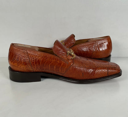 David Eden Ostrich Leg Loafers | Horse Bit | Exotic | Men’s 10
