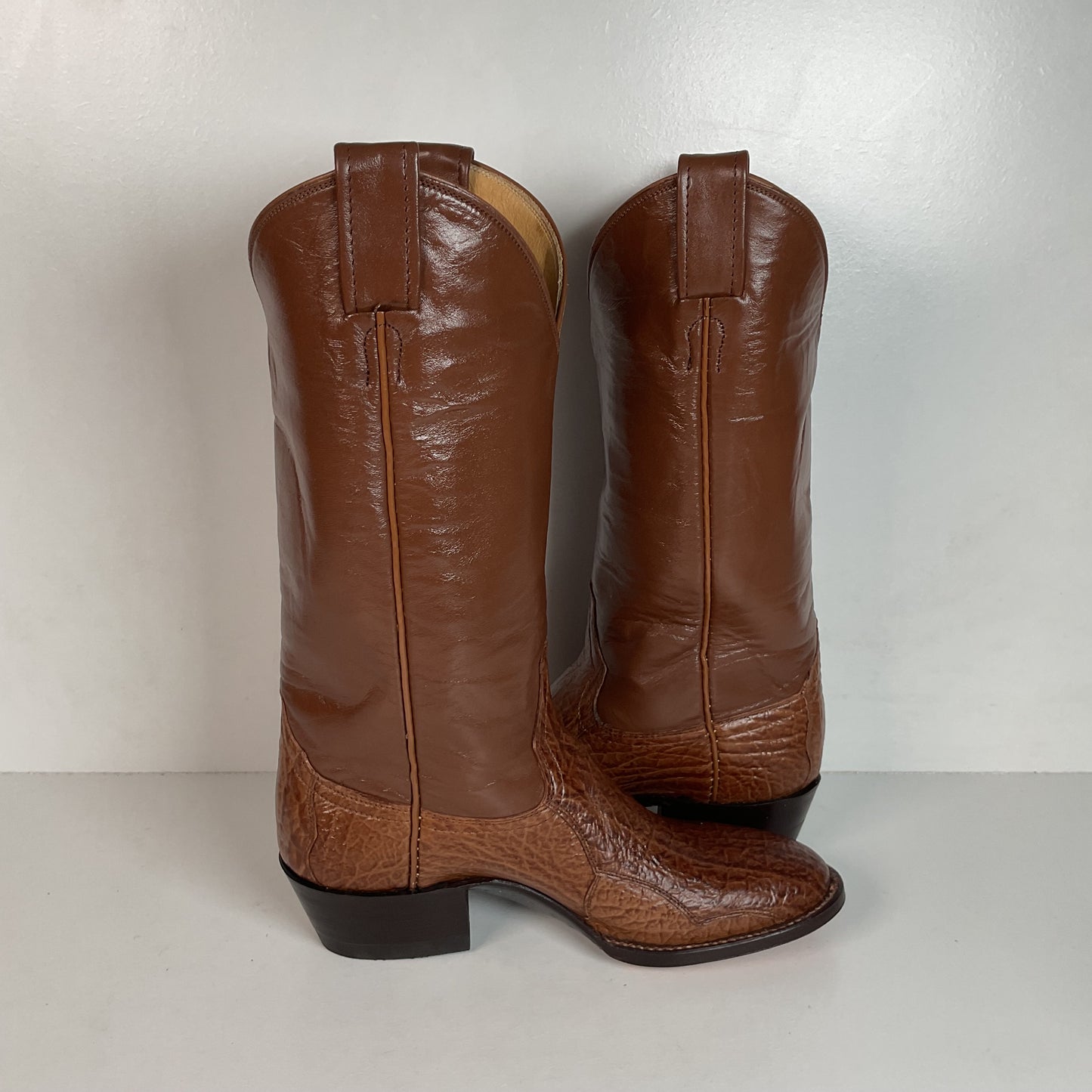 Vintage Laramie Exotic Shark Skin Cowboy Boots Men’s 6 B | Women’s 7 USA Made