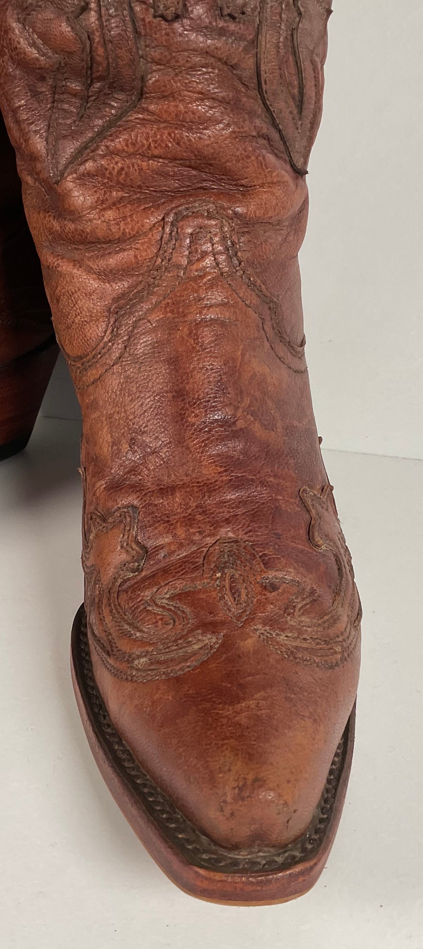 Corral Distressed Leather Thunderbird Cowgirl Boots 8.5 M Overlay Tall