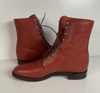 Vintage Justin Kiltie Packer Boots | Brick Caprice | USA Made | Men’s 12 B
