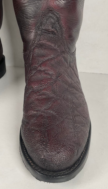 Lucchese 2000 Elephant Roper Boots | USA Made | Black Cherry | Men’s 8.5 D