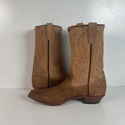 1960s Rodeo Suede Cowboy Boots 11.5 D Rough Out USA Made