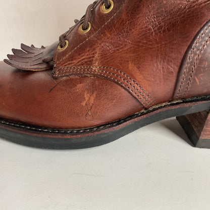 Vintage J. Chisholm Kiltie Packer Boots 10 D USA Made Soft Toe