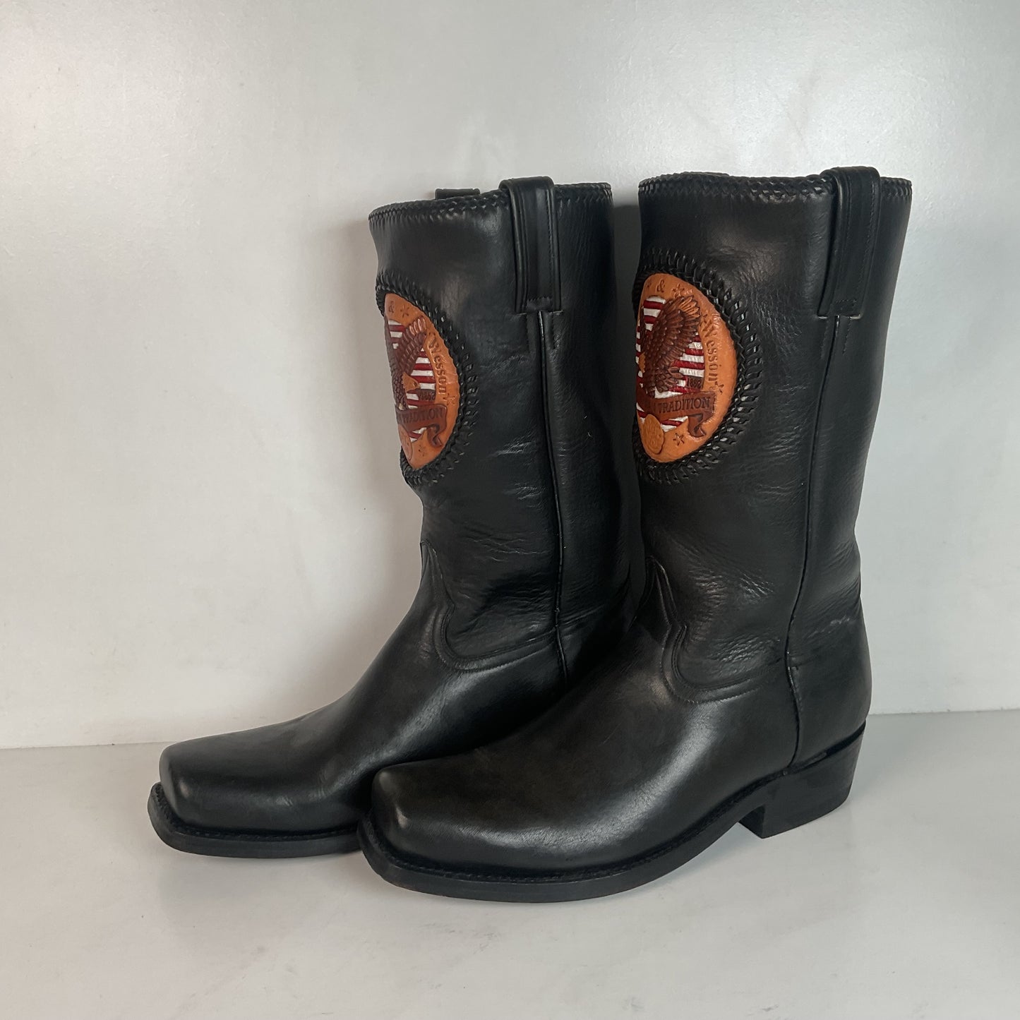 Smith And Wesson Square Toe Western Boots 9.5 EE Campus Cavalry