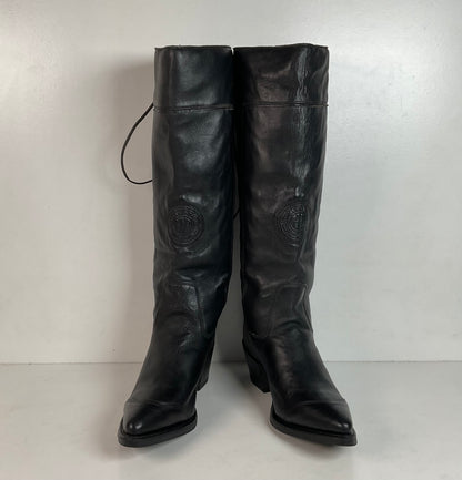 Vintage Harley Davidson Tall Motorcycle Boots 7 M Lace Up USA Made