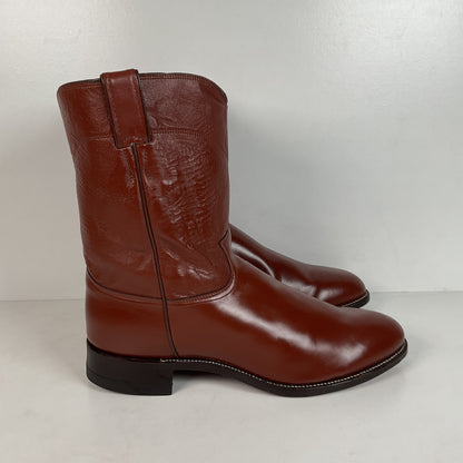 Justin Classic Roper Boots | USA Made | Brown Calfskin | Men’s 13 D