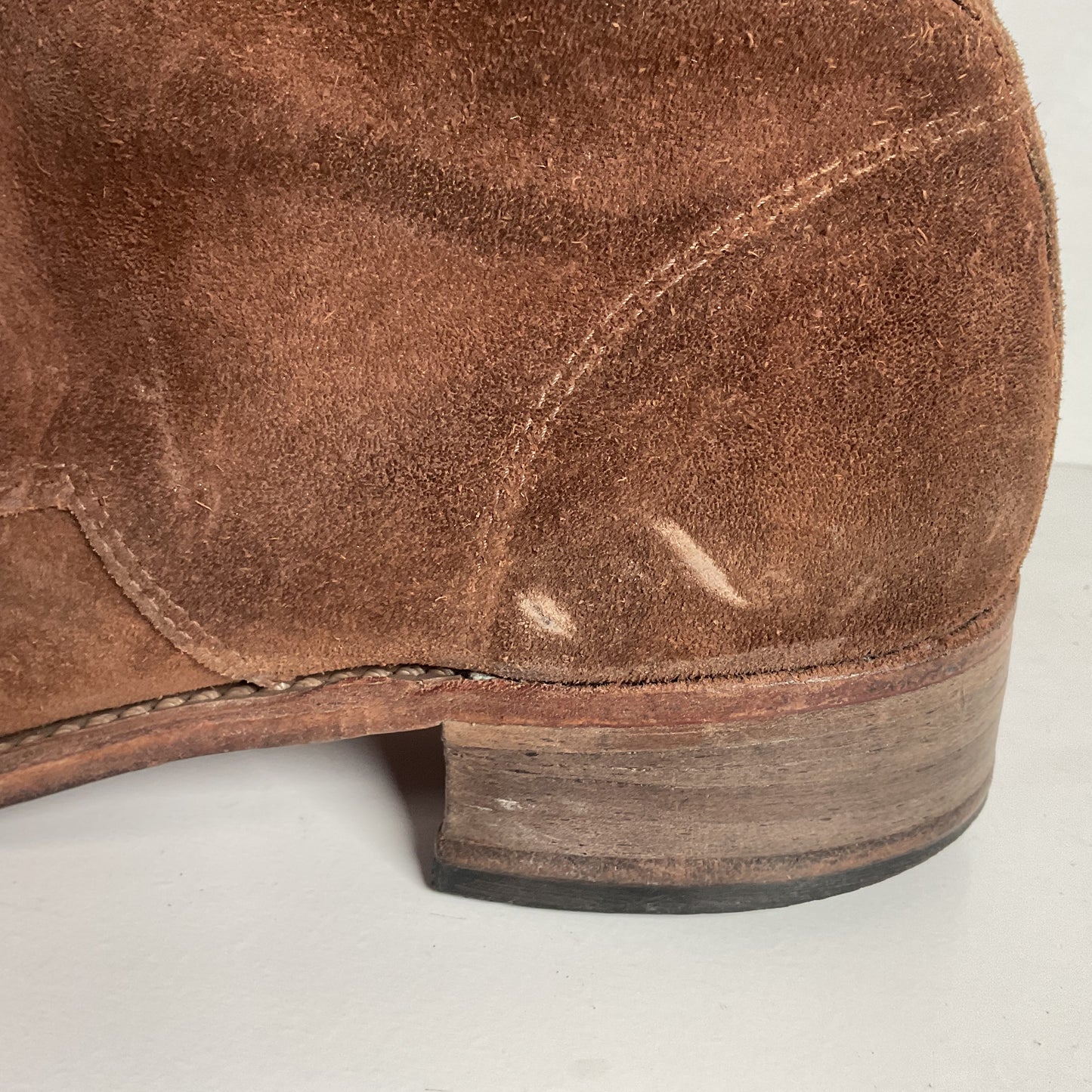 Vintage 1960s Men’s Suede Lace Up Snake Boots 12 D USA Made