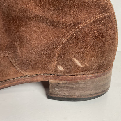 Vintage 1960s Men’s Suede Lace Up Snake Boots 12 D USA Made