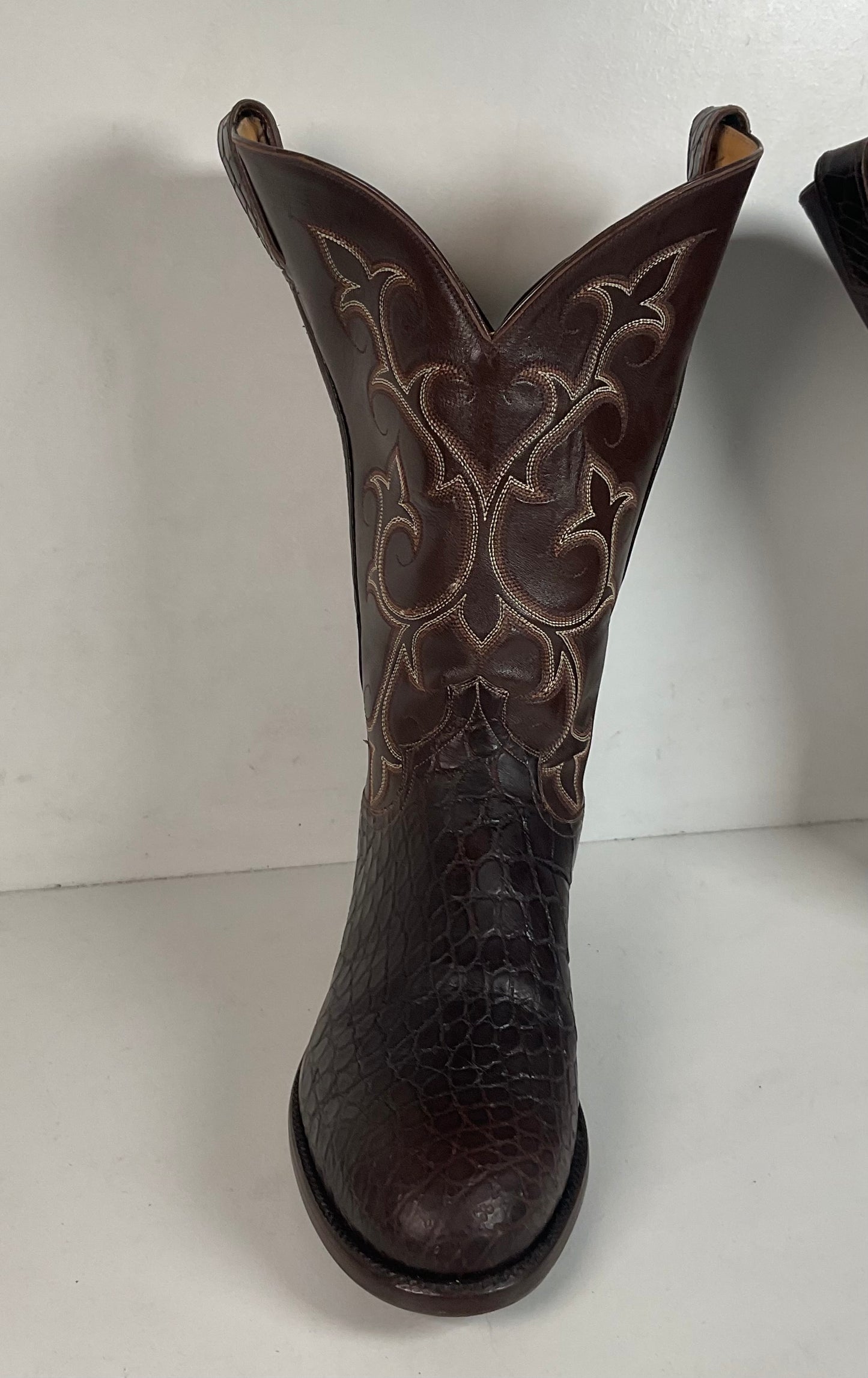 Caboots Nile Crocodile Roper Boots 9.5 E Champion Attitude Custom