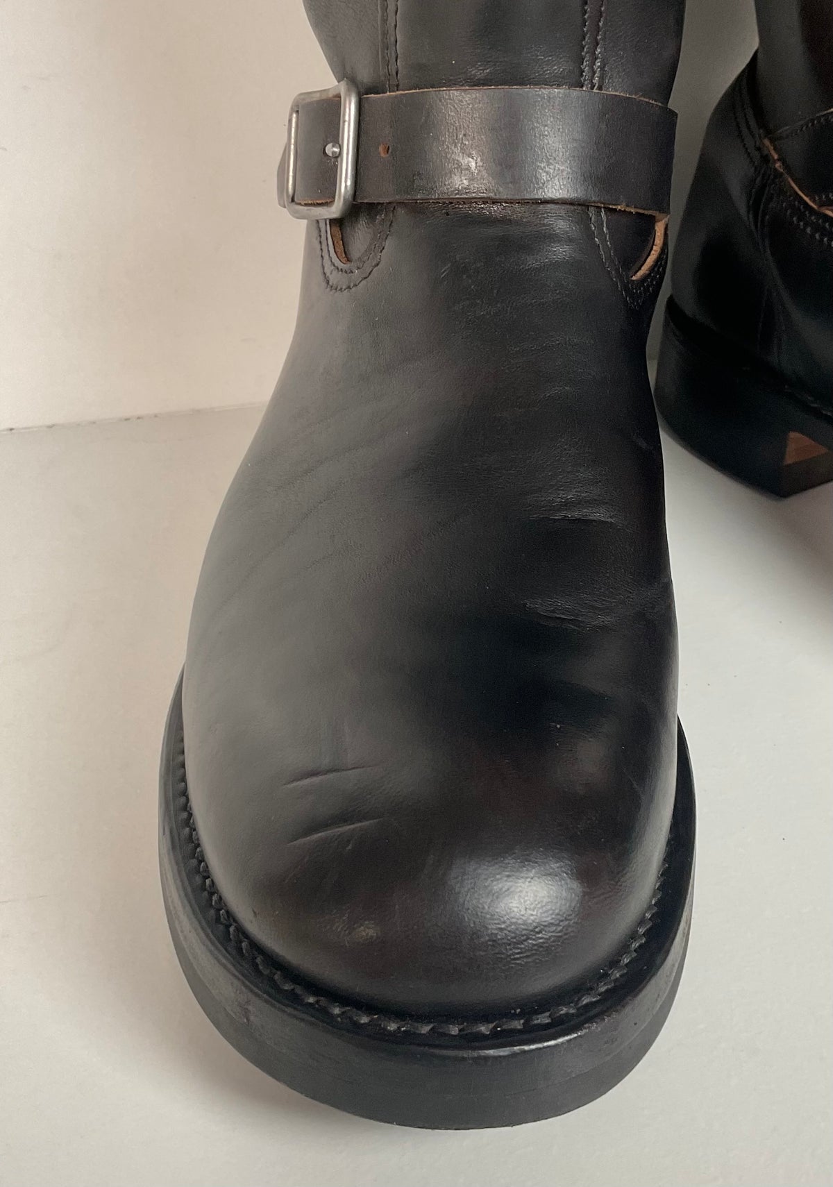 Black Sign Aviator Boots | Horse Hide Engineer | Men’s 10