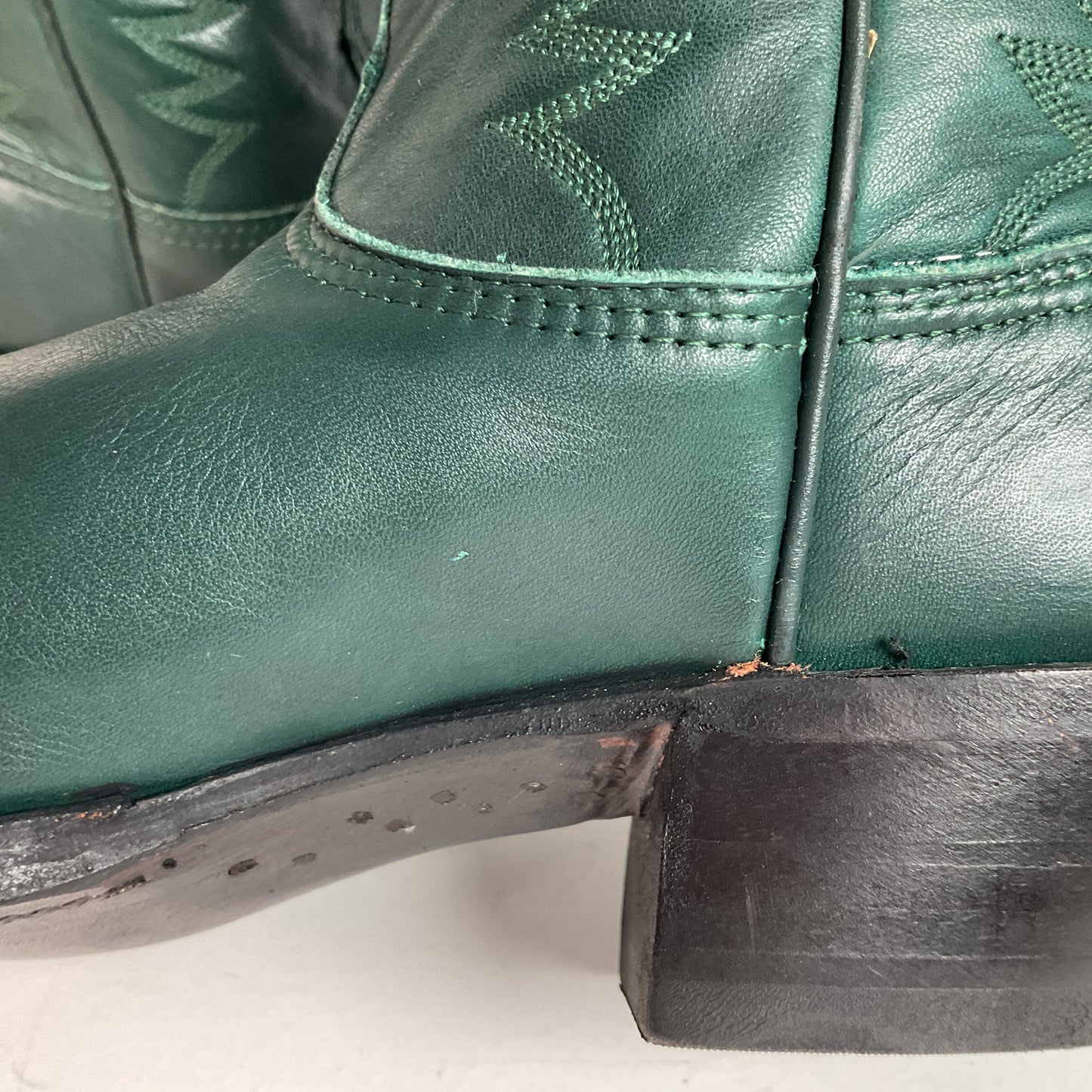 Vintage Nocona Cowgirl Boots | USA Made | Green | 7.5 B