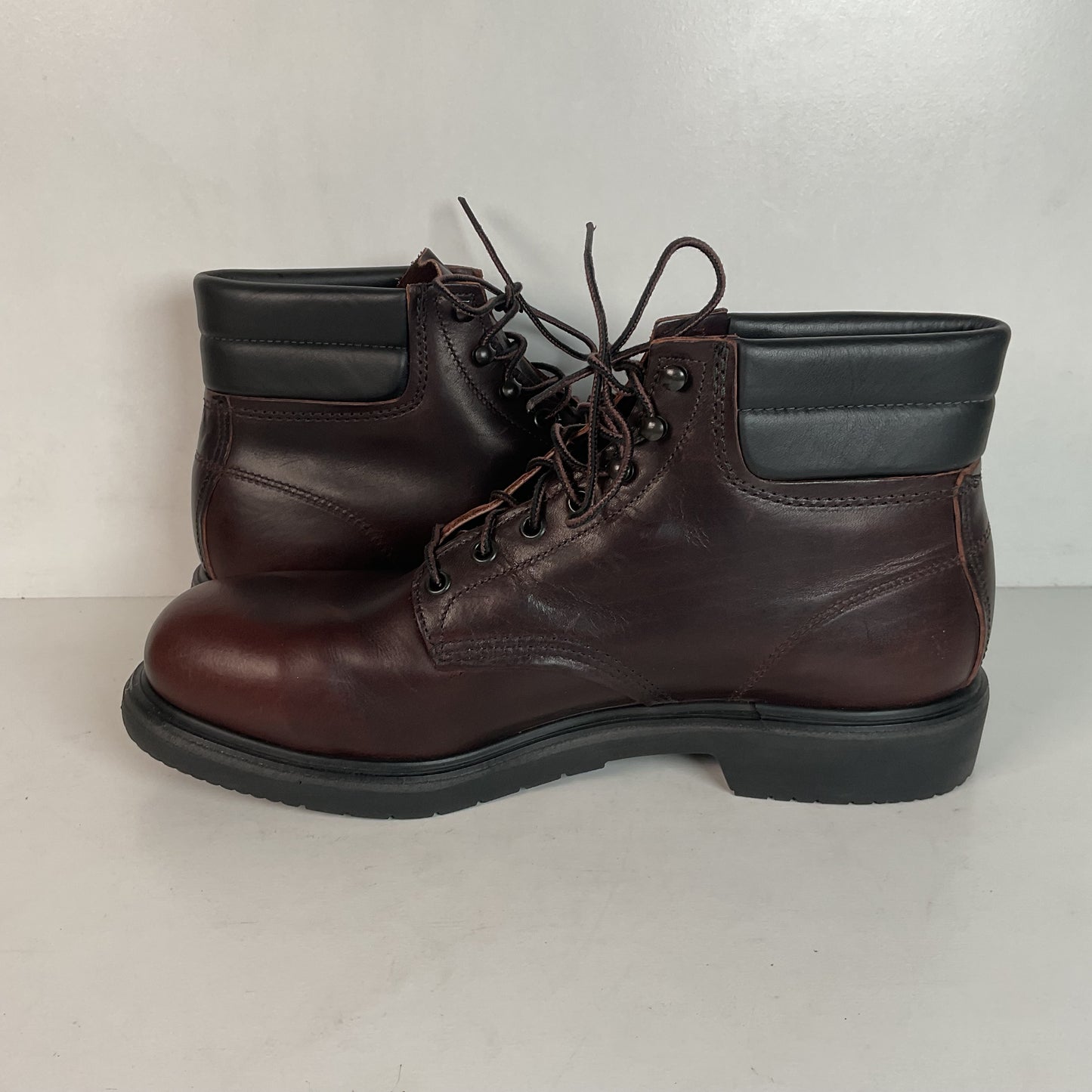 Vintage Red Wing Brown Leather Steel Toe Work Boots 12 B Style 2245 USA Made