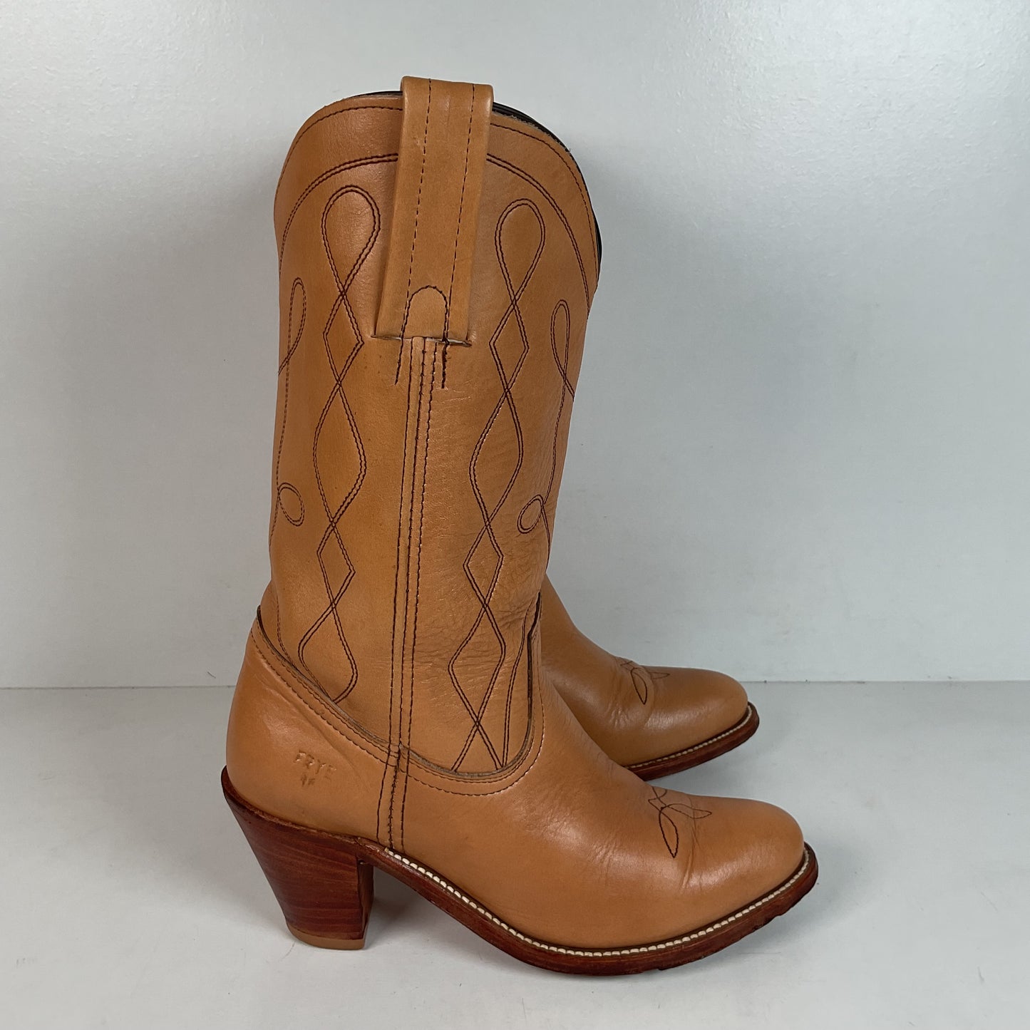 Vintage Frye Cowgirl Boots | USA Made | Butterscotch | Women’s 8.5 B