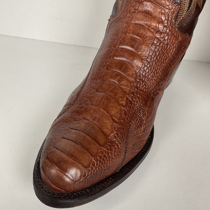 Vintage Panhandle Slim Ostrich Leg Cowboy Boots | Exotic | Brown | Men’s 8 D