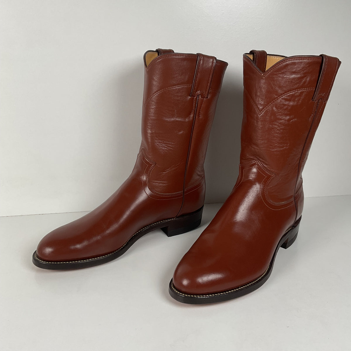 Vintage Justin Roper Boots | USA Made | Classic Brown | Men’s 7.5 D