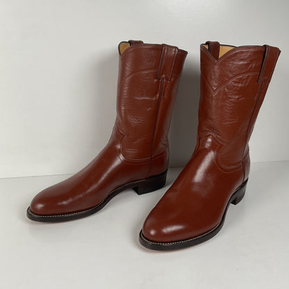 Vintage Justin Roper Boots | USA Made | Classic Brown | Men’s 7.5 D