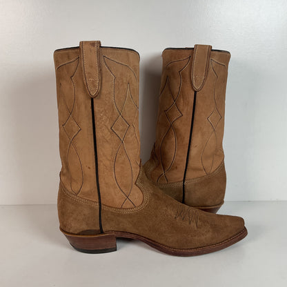 Vintage Sears Suede Cowboy Boots | Rough Out | 1960s-1970s | USA Made | 10 D