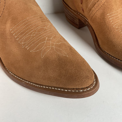 Vintage Sears Suede Cowboy Boots | Rough Out | Buck Stitch | USA Made | 9 D