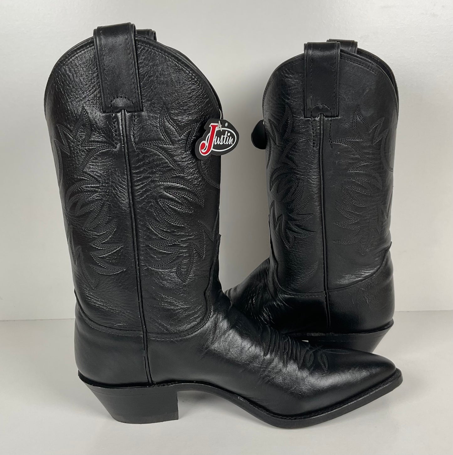 Justin London Calf Cowgirl Boots | USA Made | Black | Women’s 7.5 B