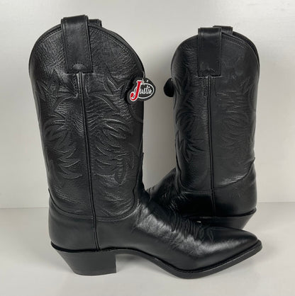 Justin London Calf Cowgirl Boots | USA Made | Black | Women’s 7.5 B