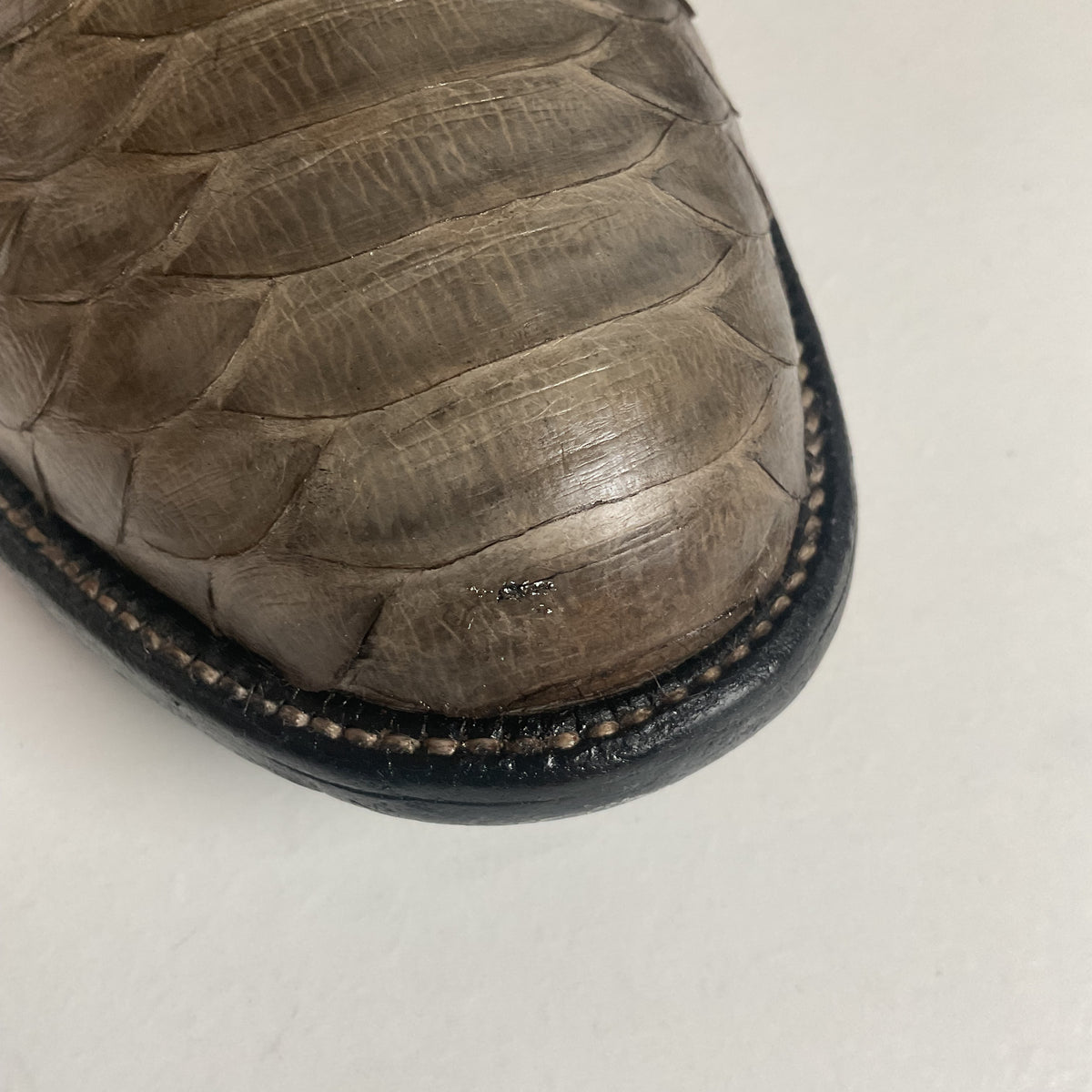 Vintage Sanders Python Snakeskin Cowboy Boots | Grey | Men’s 10 D