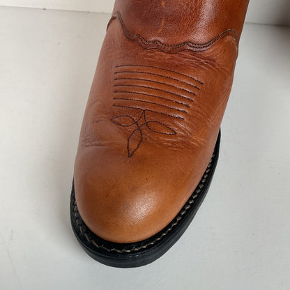Olathe Brown Mule Buckaroo Boots | Tall Top | USA Made | Men’s 8.5 D