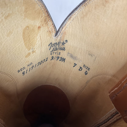 Vintage Tony Lama Ostrich Leg Cowboy Boots | Gold Label | Men’s 7 D | Women’s 8