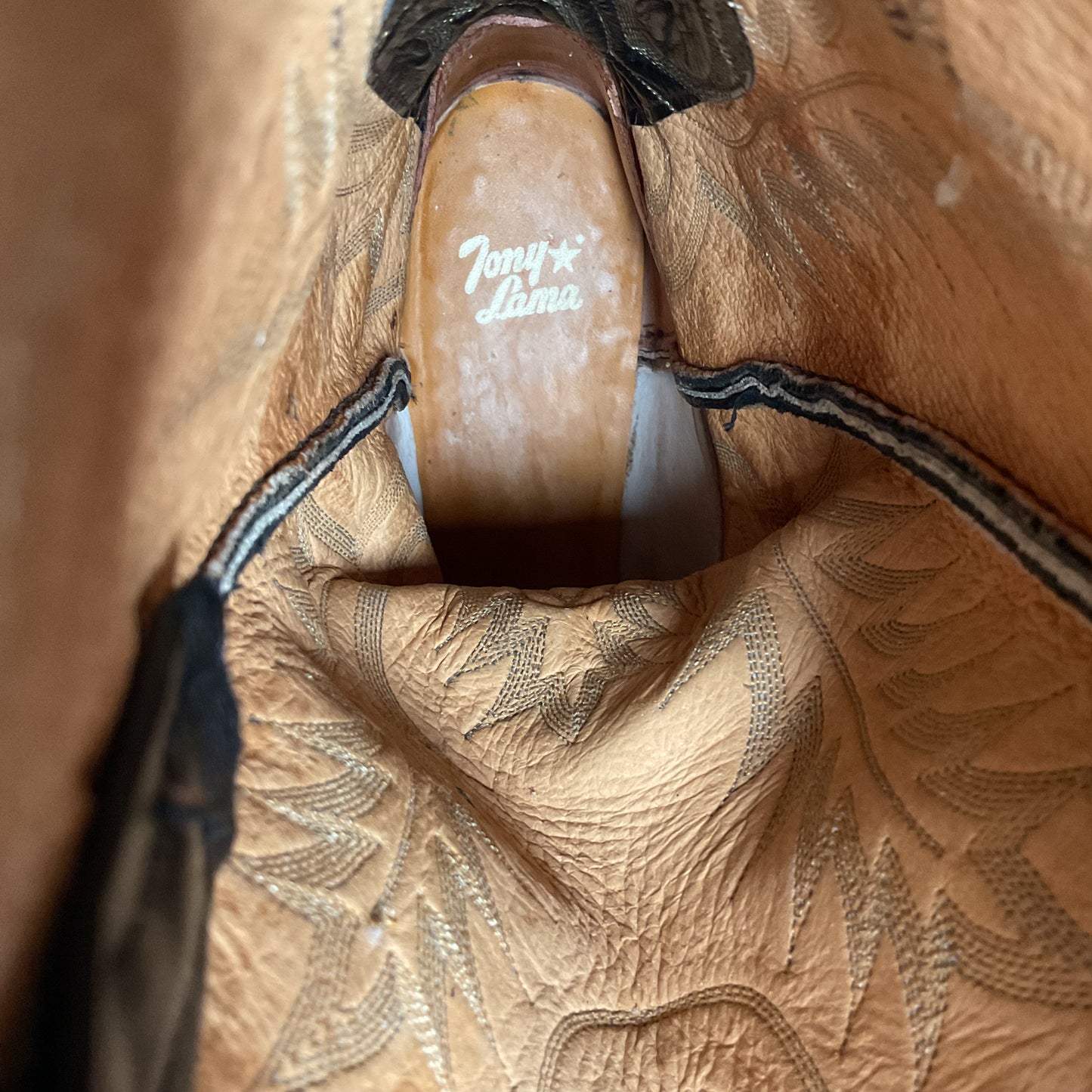 Vintage Tony Lama Cowboy Boots | Python Snakeskin | Men’s 8.5 D