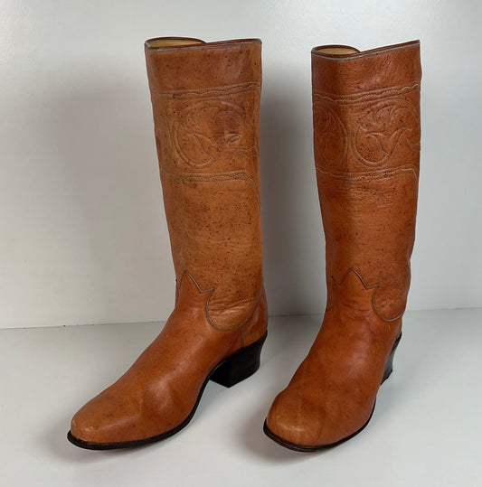 Vintage Tony Lama Cavalry Cowboy Boots | Gold Label | Men’s 7 | Women’s 8
