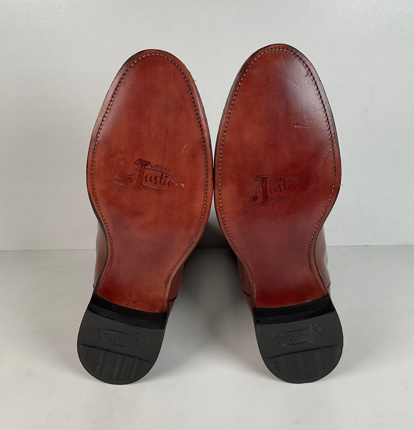 Justin Classic Roper Boots | USA Made | Brown Calfskin | Men’s 13 D
