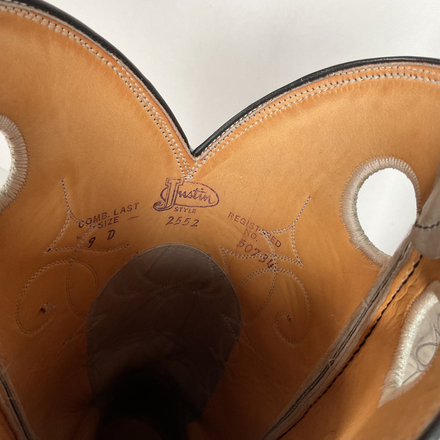 Vintage Justin Marbled Cowboy Boots | USA Made | Punchy | Grey | Men’s 9 D