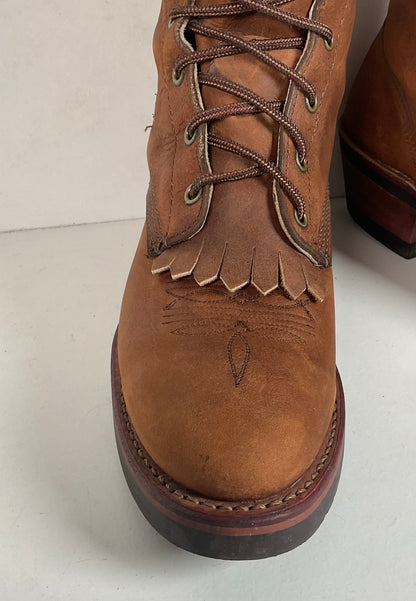 Vintage Abilene Lace Up Packer Boots Men’s 8.5 D USA Made