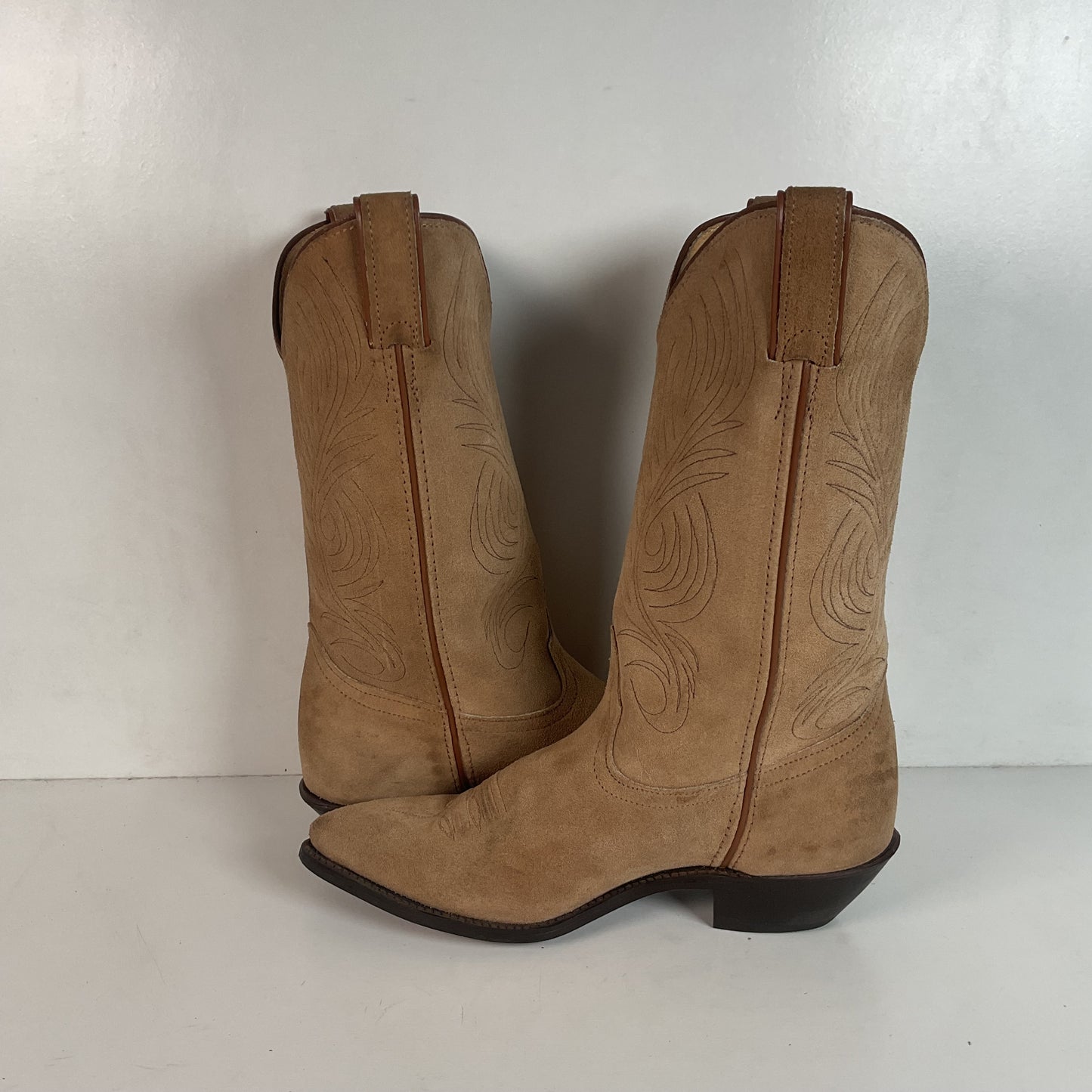 Vintage Women’s Rough Out Suede Cowgirl Boots 8 M USA Made