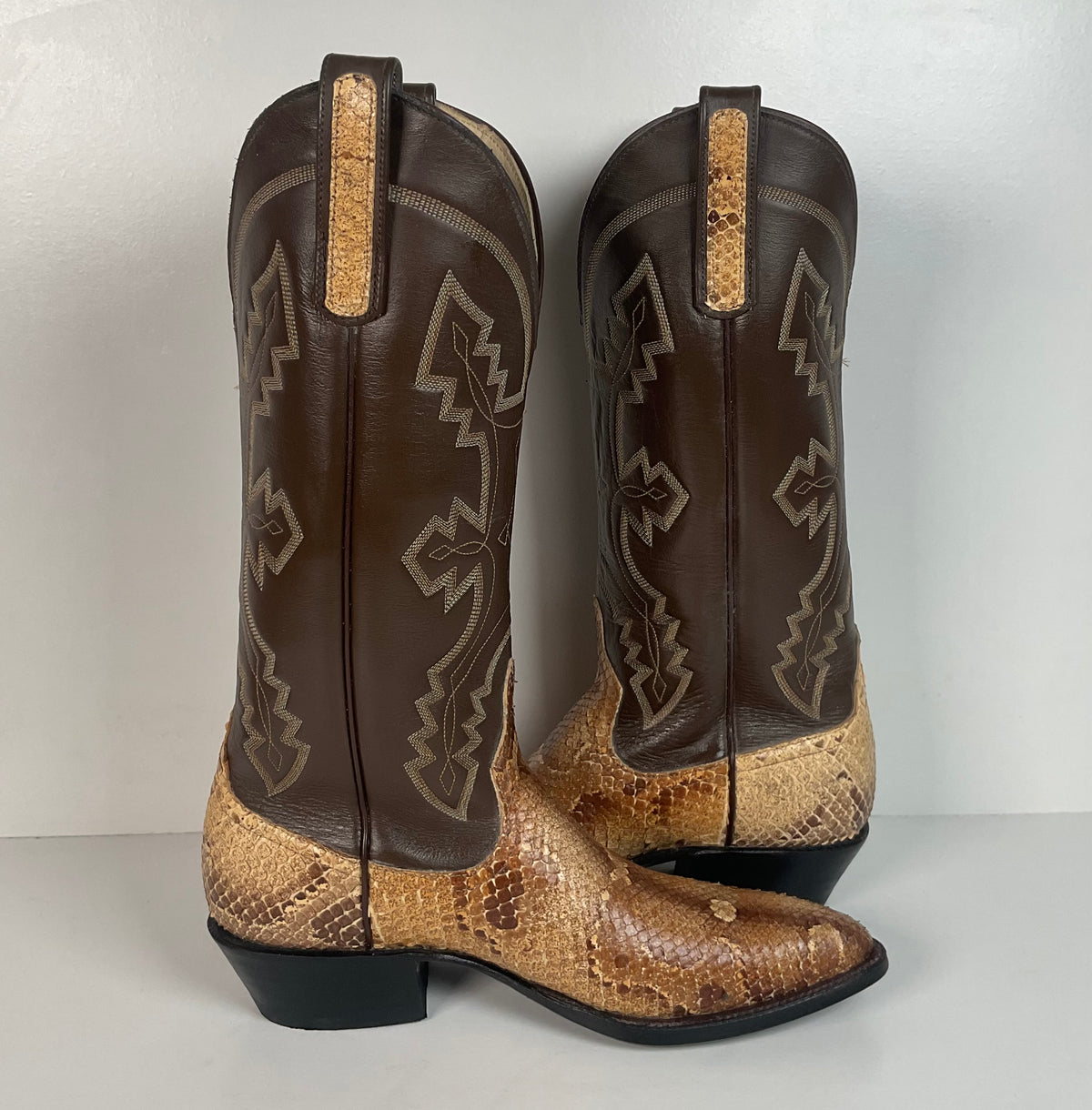Anderson Bean Boa Snake Cowboy Boots | Exotic | USA Made | Men’s 6 | Women’s 7 B