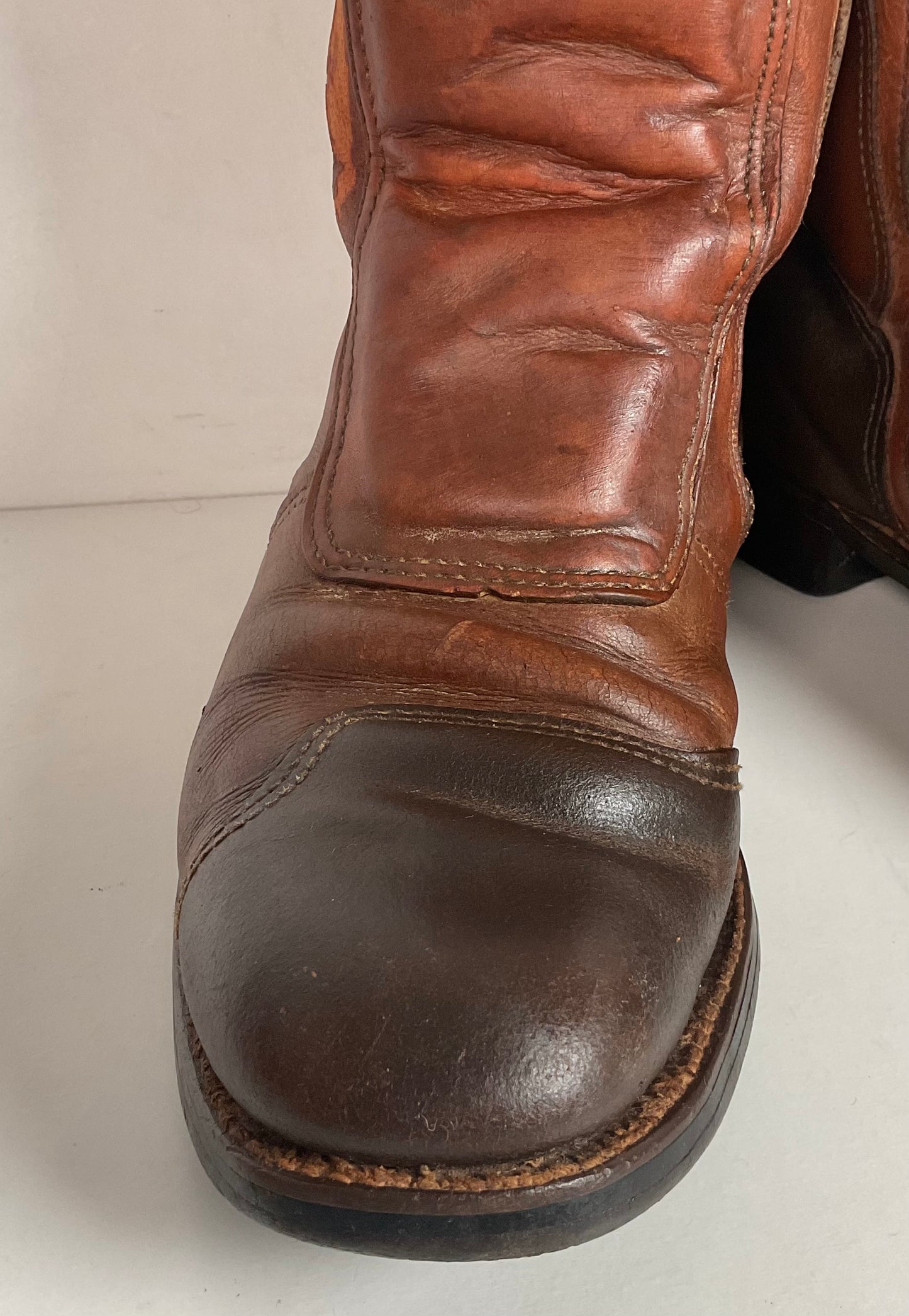 Vintage 1970s Hondaline Boots 9.5 Thrashed Moto Zip