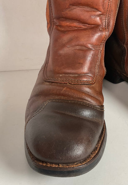 Vintage 1970s Hondaline Boots 9.5 Thrashed Moto Zip