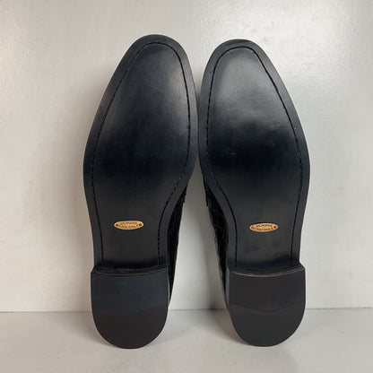 Zelli Franco Crocodile Tassel Loafer | Black | 12 M