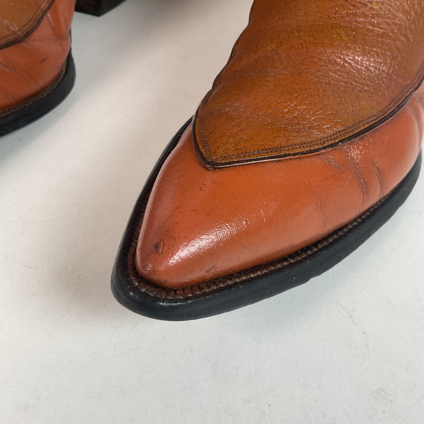 Vintage Justin Algonquin Toe Cowboy Boots | Old Fort Worth Label | Men’s 10.5 D