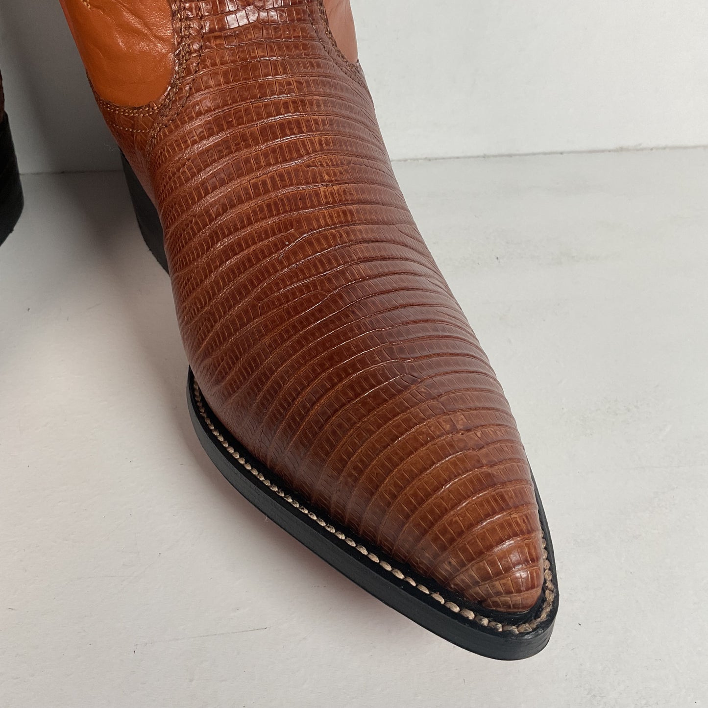Silvertown Custom Cowboy Boots | Lizard Teju | Men’s 6.5 | Women’s 7.5