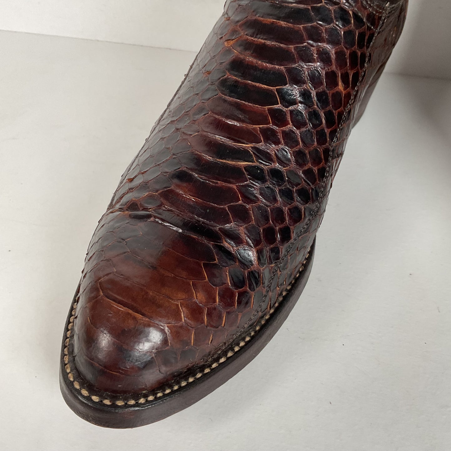 Texas Imperial Python Snakeskin Cowboy Boots | USA Made | Men’s 9.5 D
