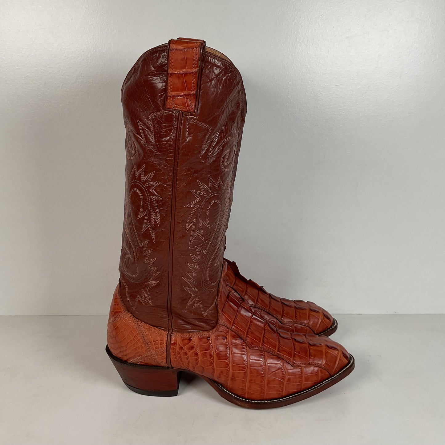 Alberta Boot Company | Alligator Cowboy Boots | Tail Cut | Men’s 9 EE