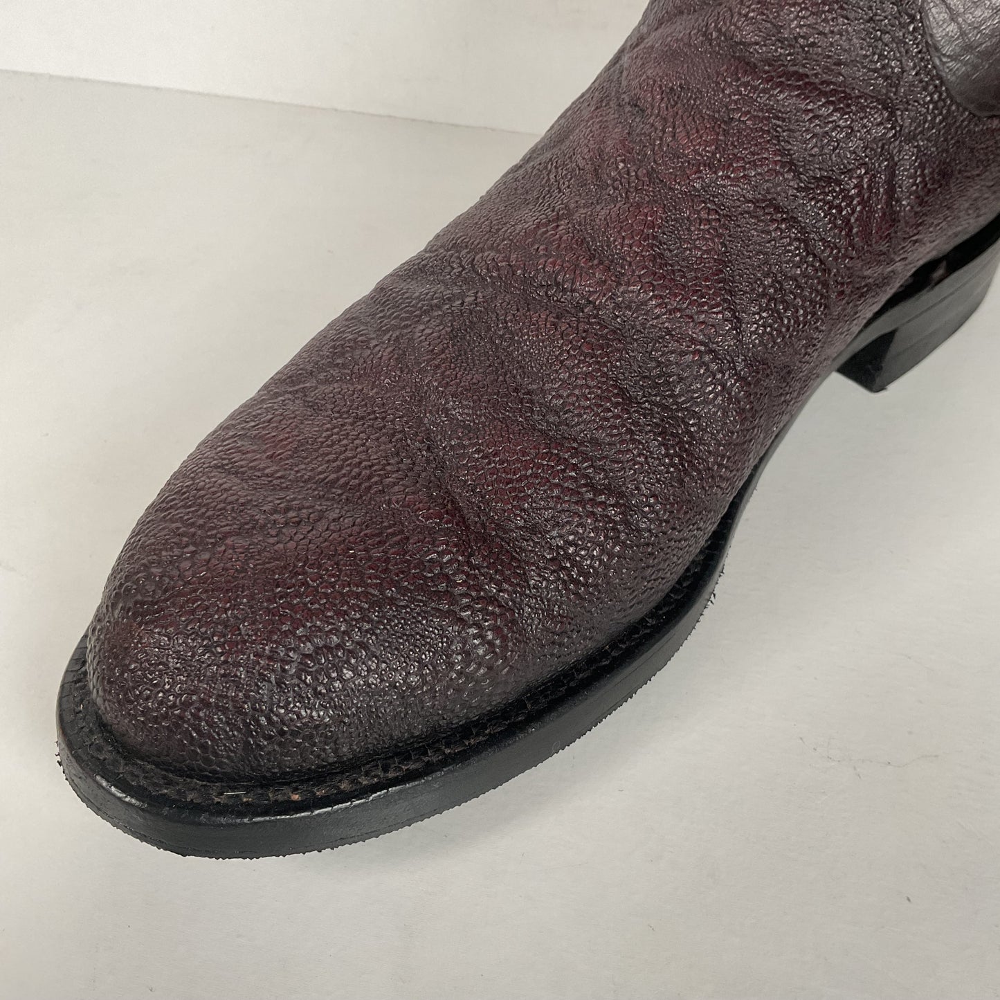 Lucchese 2000 Elephant Roper Boots | USA Made | Black Cherry | Men’s 8.5 D