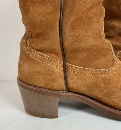Vintage Wolverine Pig Skin Suede Cowgirl Boots | USA Made | Women’s 7.5 M
