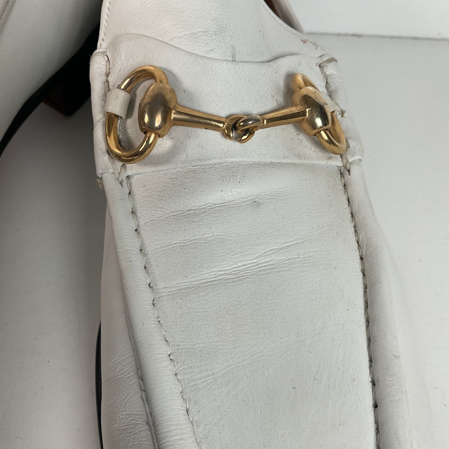 Vintage Johnston Murphy Aristocraft White Moccasin Loafers 10.5 Narrow USA Made