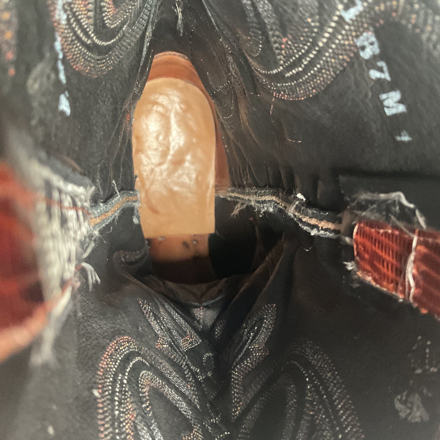 Larry Mahan Teju Lizard Cowboy Boots 10 EE Peanut Brittle