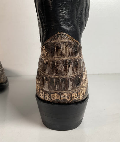 Remington Natural Alligator Cowboy Boots 9 D Body Cut