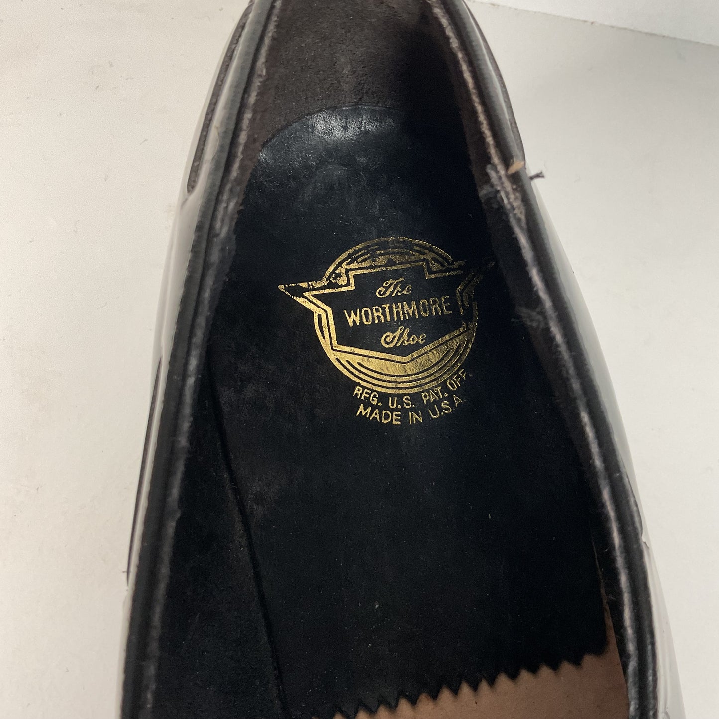Vintage Florsheim Tassel Loafers | USA Made | Black Veal | High Shine | 10 EEE