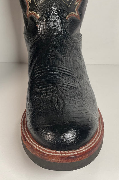 Larry Mahan Smooth Ostrich Roper Boots | Exotic | Crepe Sole | Men’s 13 D