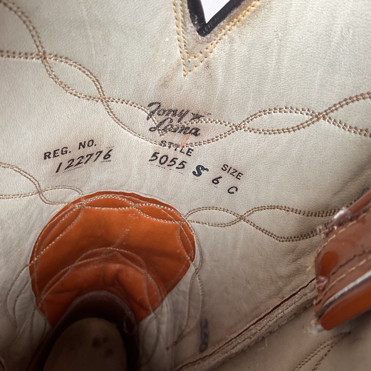 Vintage Tony Lama Patent Leather Cowgirl Boots Men’s 6 | Women’s 7 Gold Label