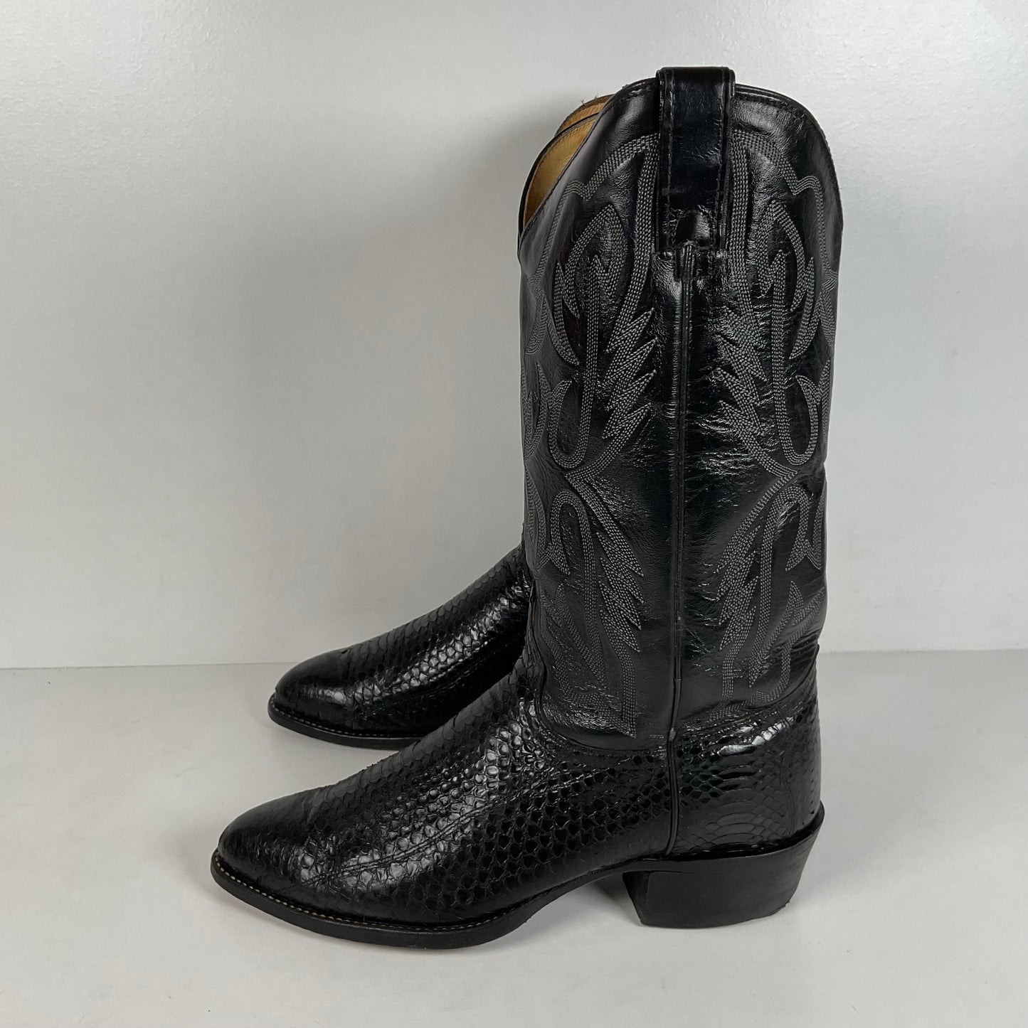 Texas Imperial Snakeskin Cowboy Boots | USA Made | Python | Set of (2) | 9.5 D